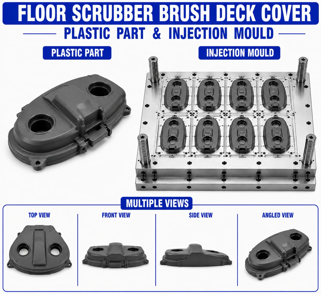 Floor Scrubber Plastic Brush Deck Cover Mould and Moulding Service